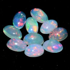 Natural Ethiopian opal 5x3mm oval cabochon